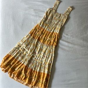 Red Dress Yellow Midi Dress